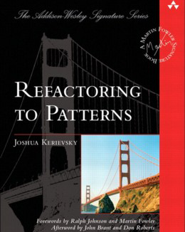 Book cover: Refactoring to Patterns, bridge image.